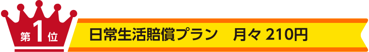 第1位 日常生活賠償プラン 月々210円