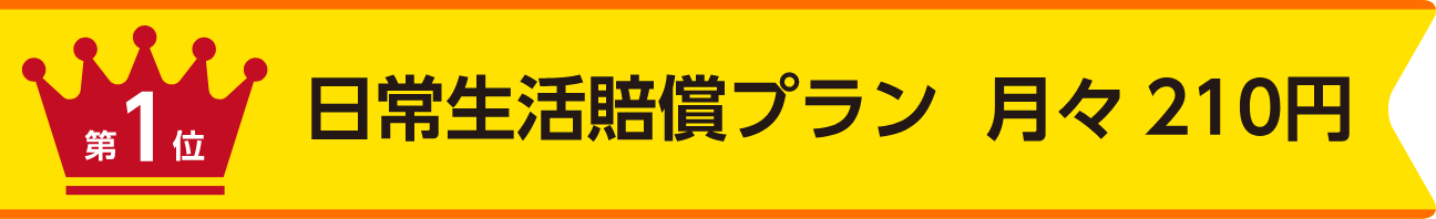 第1位 日常生活賠償プラン 月々210円